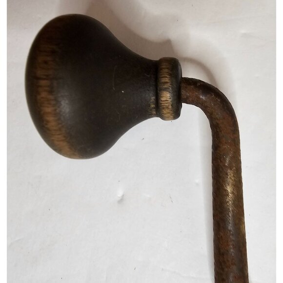 Antique Hand Crank For Phonograph Wooden Knob & Metal Handle For Victrola - Picture 3 of 6